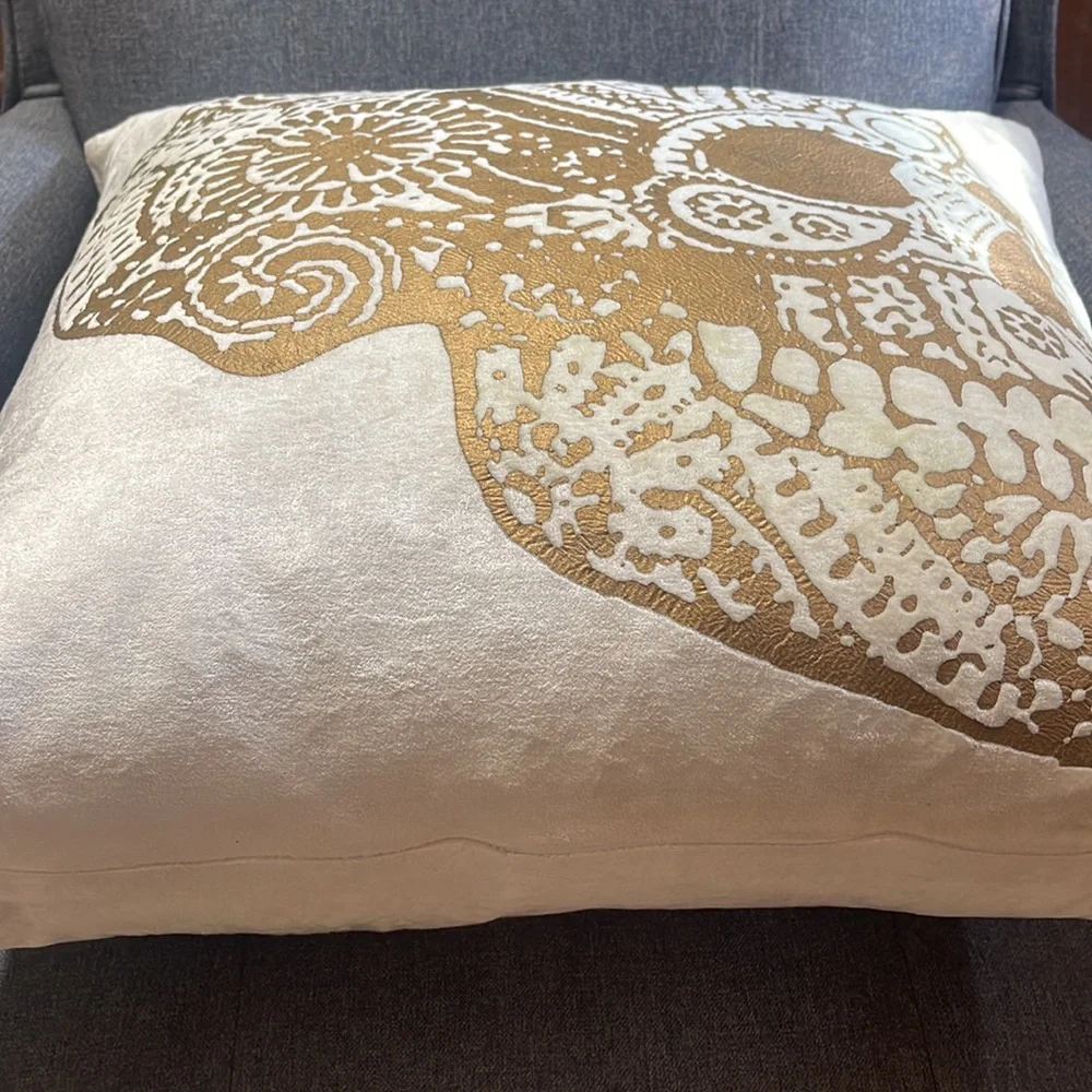 Z Gallerie Sugar Skull Throw Pillow